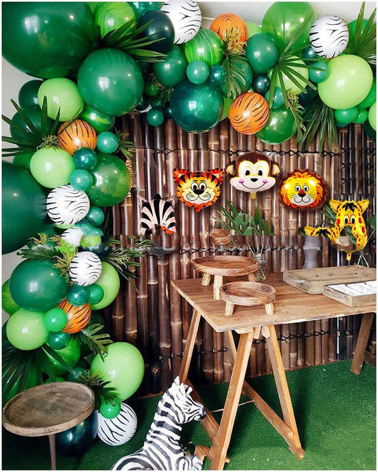 JUNGLE BALLON SET -Jungle Theme Party Balloon Supplies Perfect For Kids Birthdays & Party’s