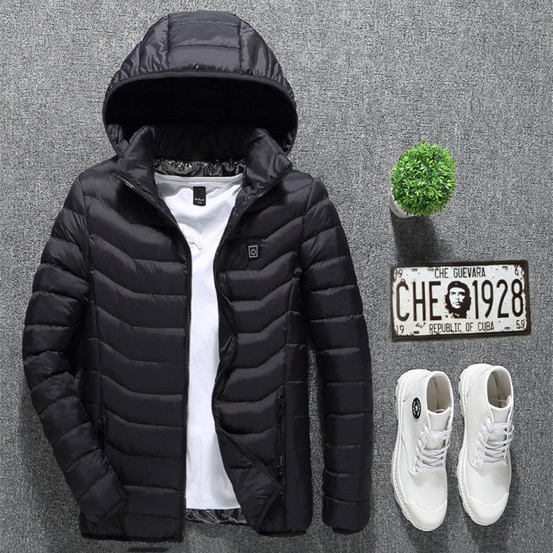 2023 THERMAL HEATED JACKET- USB Electric Jacket Cotton Coat Heater Thermal Clothing Heating Vest Men's Clothes Winter