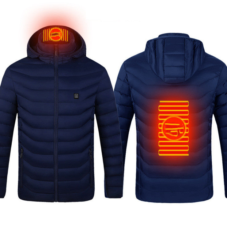 2023 THERMAL HEATED JACKET- USB Electric Jacket Cotton Coat Heater Thermal Clothing Heating Vest Men's Clothes Winter