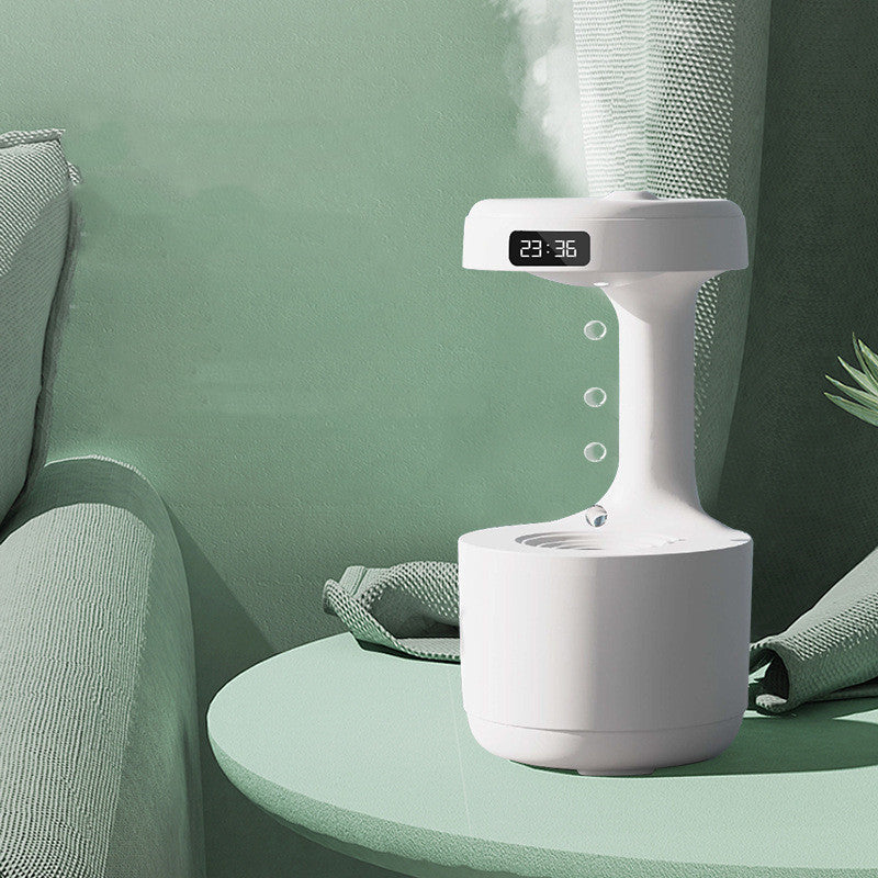 ANTI-GRAVITY HUMIDIFIER - With Clock Water Drop Backflow Aroma Diffuser Large Capacity Office Bedroom Mute Heavy Fog Household Sprayer