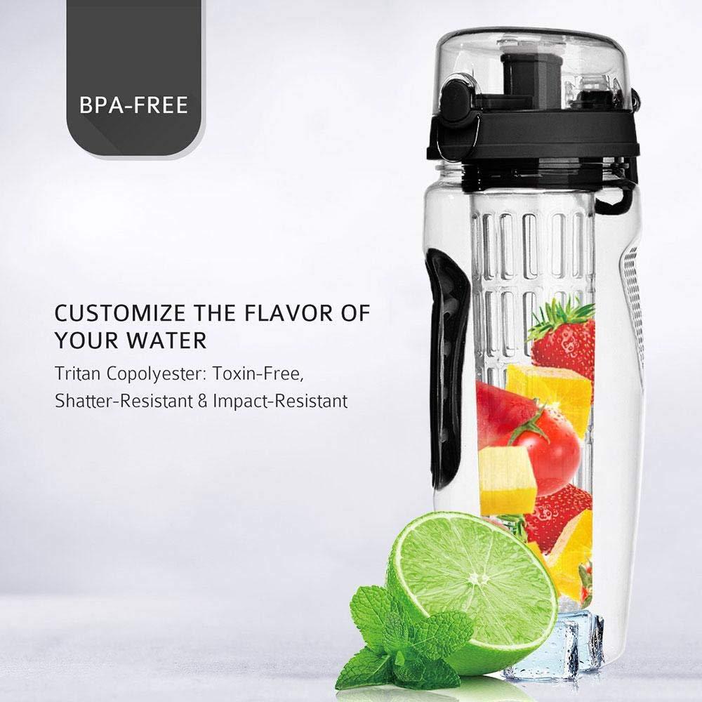 1000ml WATER FRUIT INFUSED BOTTLE - BPA Free Plastic, Perfect For Fruit Flavoured Water