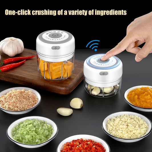 ONETOUCH WIRELESS ELECTRIC GARLIC MASHER- Perfect For Fruits,Vegetables, And More. Comes In A Range Of Sizes100/250/300ml Fruits/Salads/Vegatables