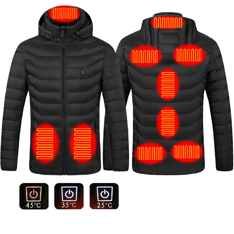 2023 THERMAL HEATED JACKET- USB Electric Jacket Cotton Coat Heater Thermal Clothing Heating Vest Men's Clothes Winter